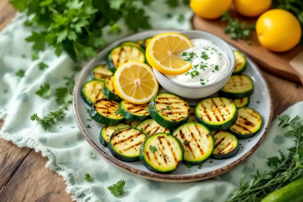 J’adore ces courgettes à la grecque avec yaourt, citron et origan : à déguster bien frais en mezzé.jpg