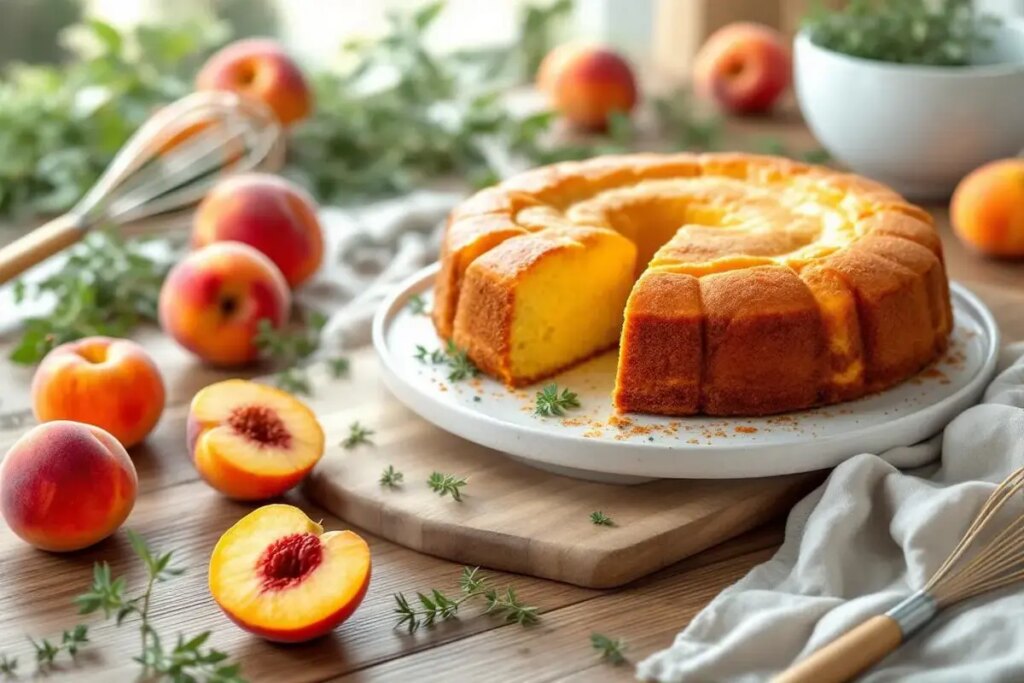 Je fais ce cake pêche-thym ultra parfumé : desserts du sud faciles et savoureux.jpg