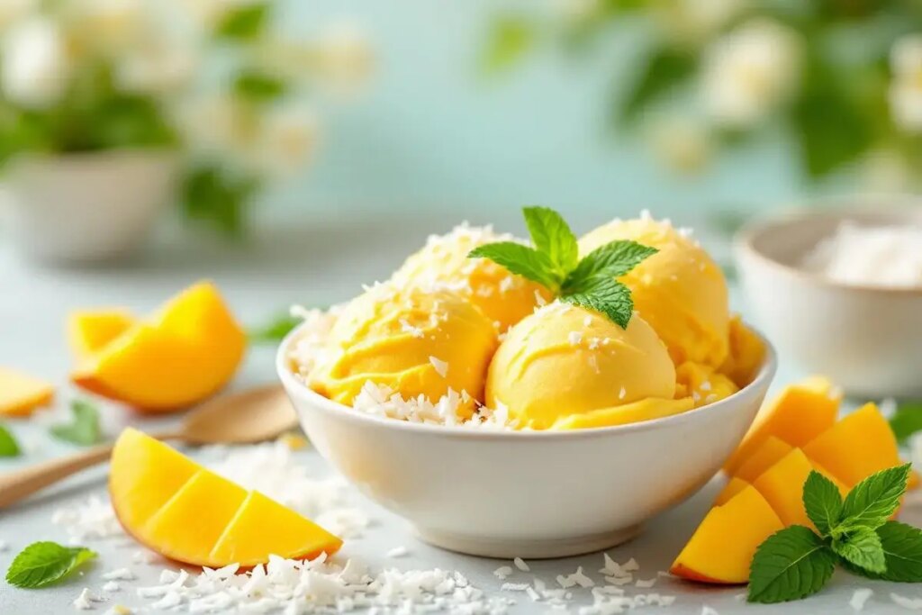 Je fais cette glace mangue-coco sans sorbetière : minute, bluffante, et ultra rafraîchissante.jpg