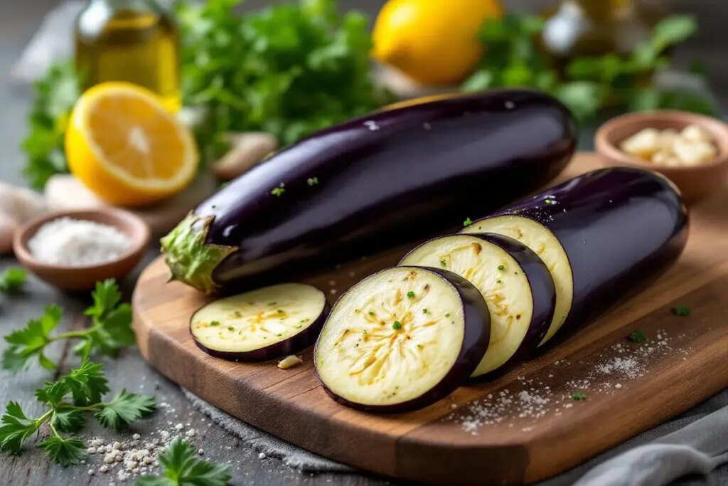 Je prépare ces aubergines marinées 24 h à l’avance : citron-ail, sans cuisson mais 100 % saveur.jpg