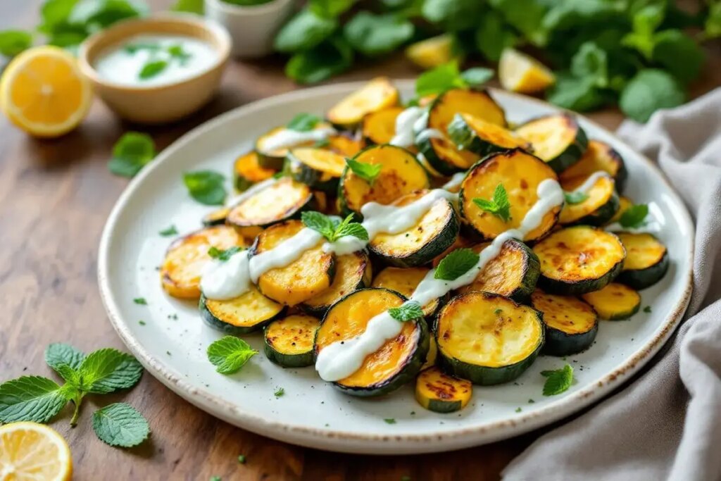 Je rôtis mes courgettes et je les refroidis au yaourt‑citron‑menthe : rafraîchissement assuré.jpg