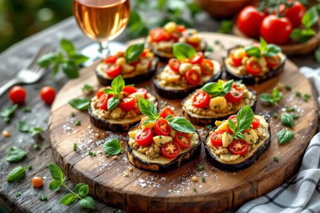 Je tartine aubergine, tomate et tapenade pour des apéros méditerranéens à 4 ingrédients.jpg